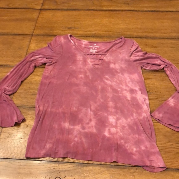 American Eagle Soft & Sexy tie dye pullover long sleeve hippie boho SZ M flare - Picture 11 of 11